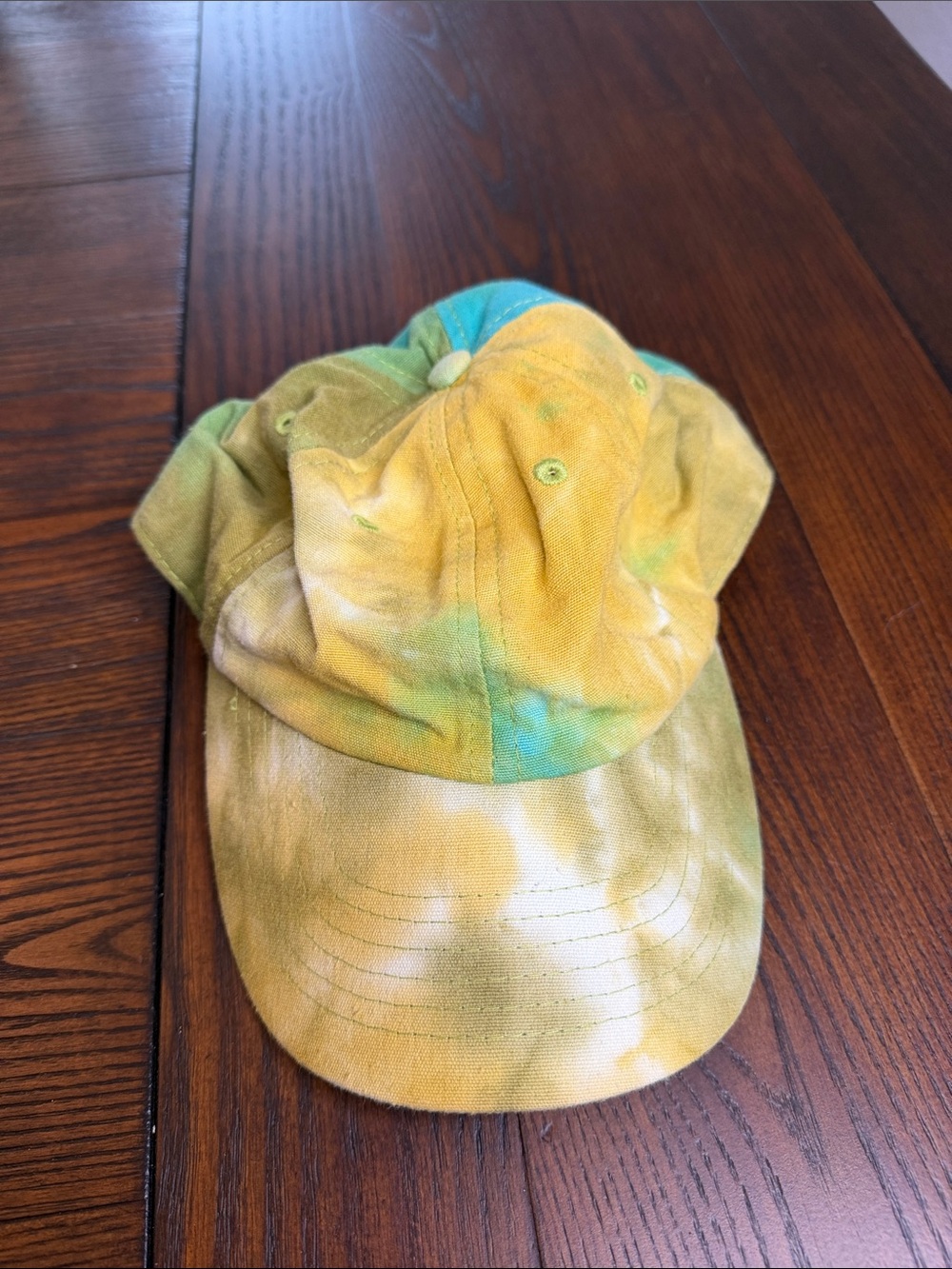 Tie-Dye Cap - Yellow Green & Blue